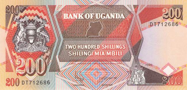 Uganda 200 Shilling 1996 p.32b